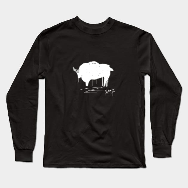 The Bull Mosaic Art Collection created No4. Long Sleeve T-Shirt by AyhanKeser